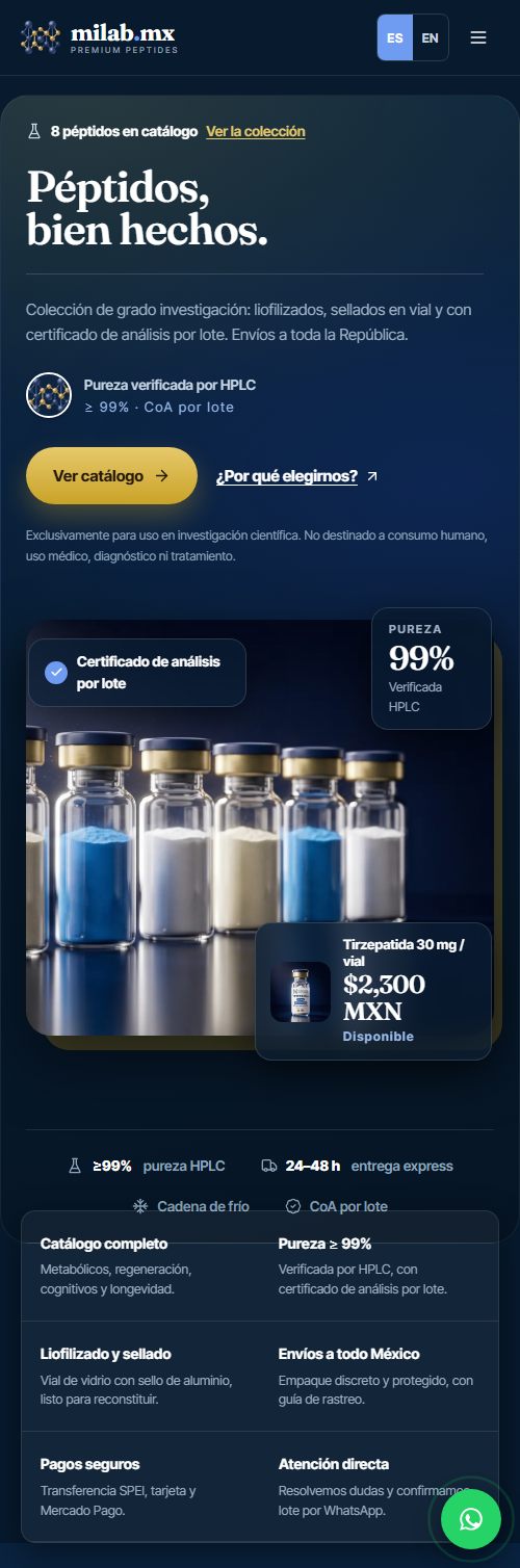 milab.mx en un celular